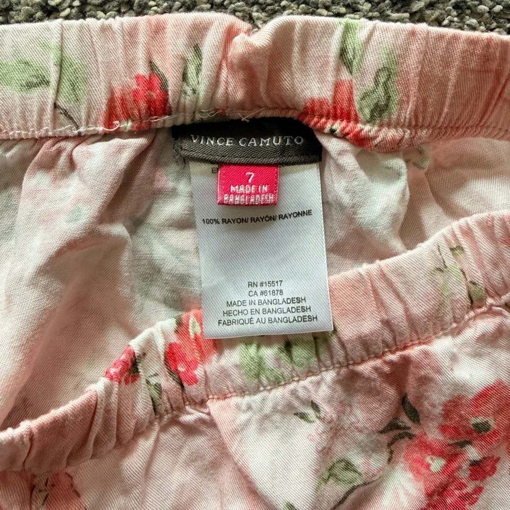 Vince Camuto Girls Floral Tank Top & Shorts Set Size 7 Pink Summer Outfit - Picture 8 of 8